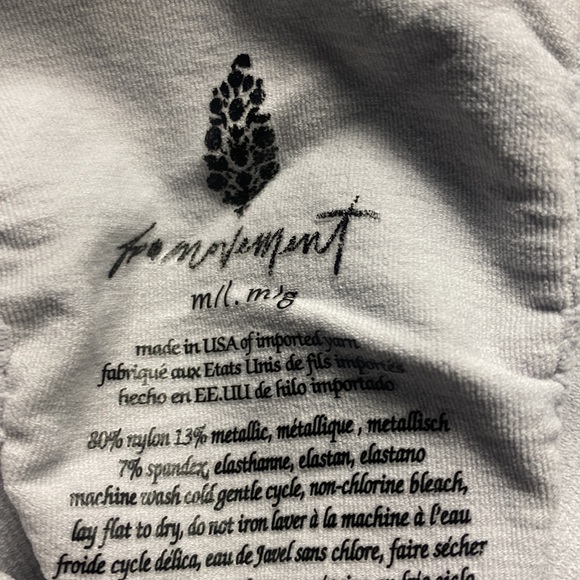 NWOT free people good karma flared onesie in ice grey - Picture 11 of 12